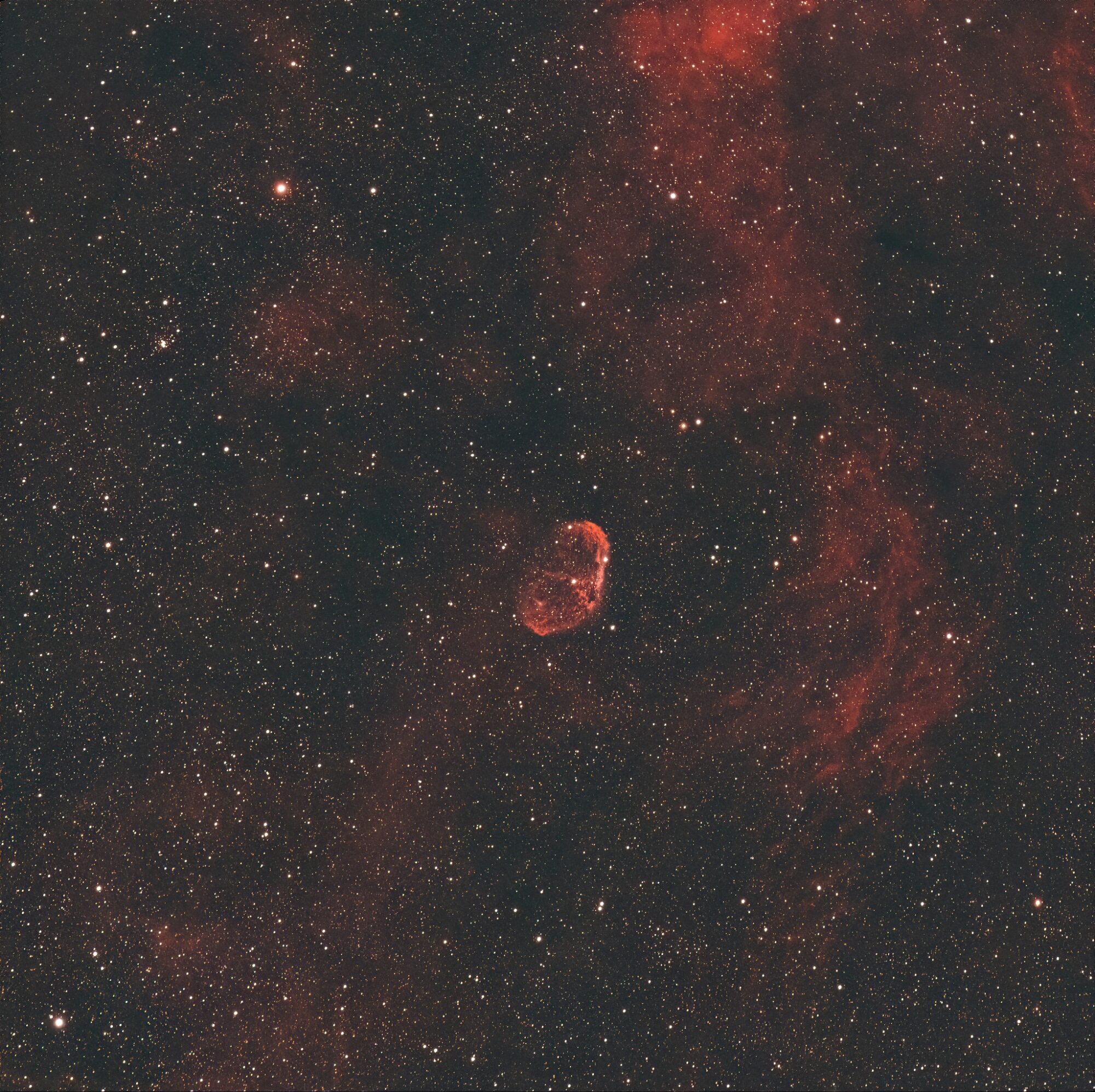 Crescent Nebula widefield taken by Kevin Fitzpatrick in 2022