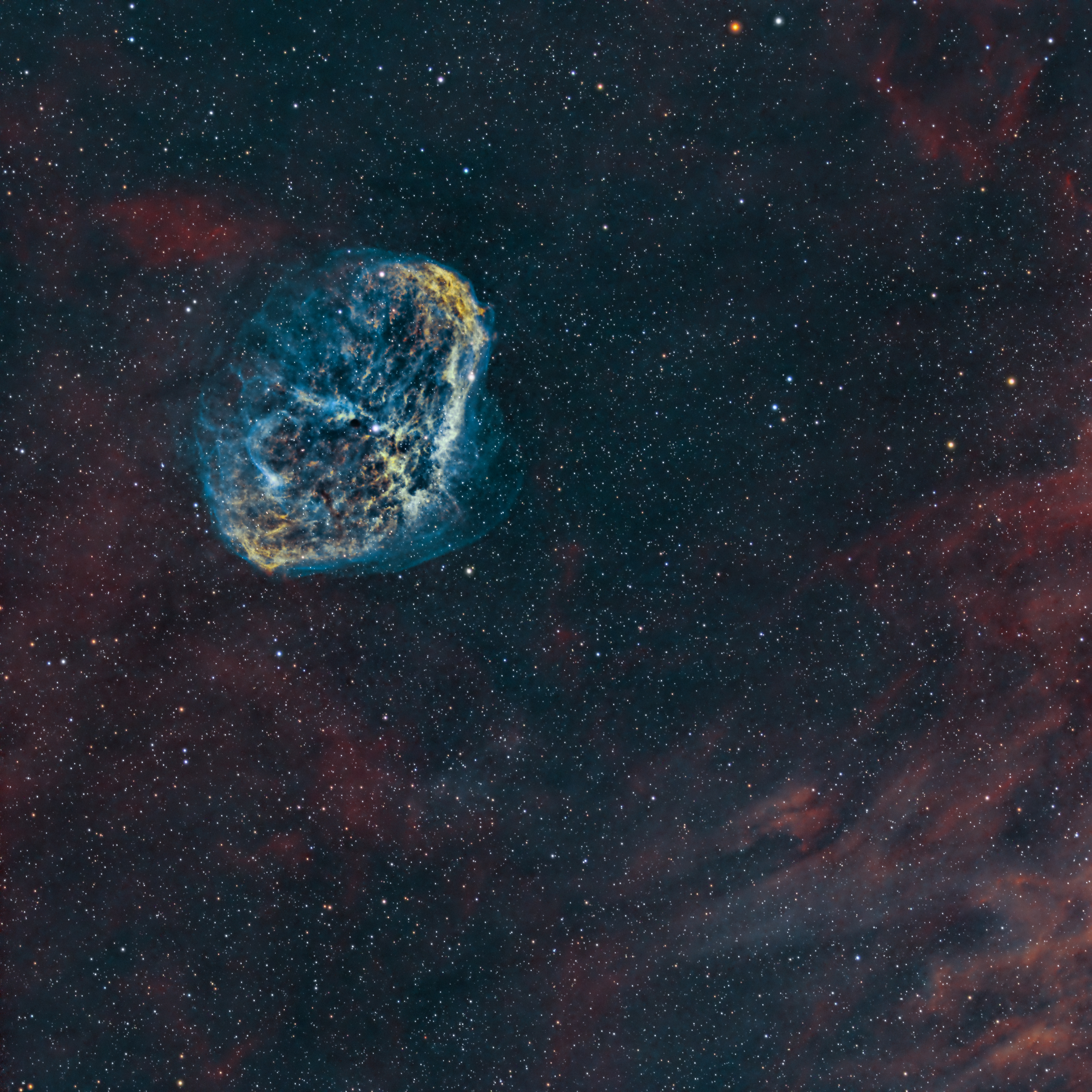 My first attempt at processing the Crescent Nebula. I considered this a fail.