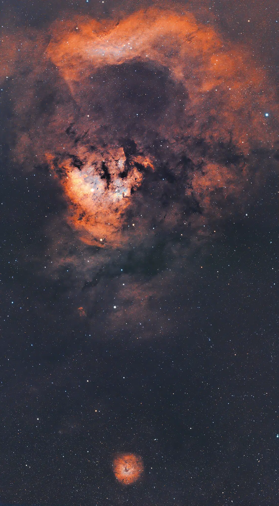 NGC 7822 processed using the narrowband Pixinsight combination