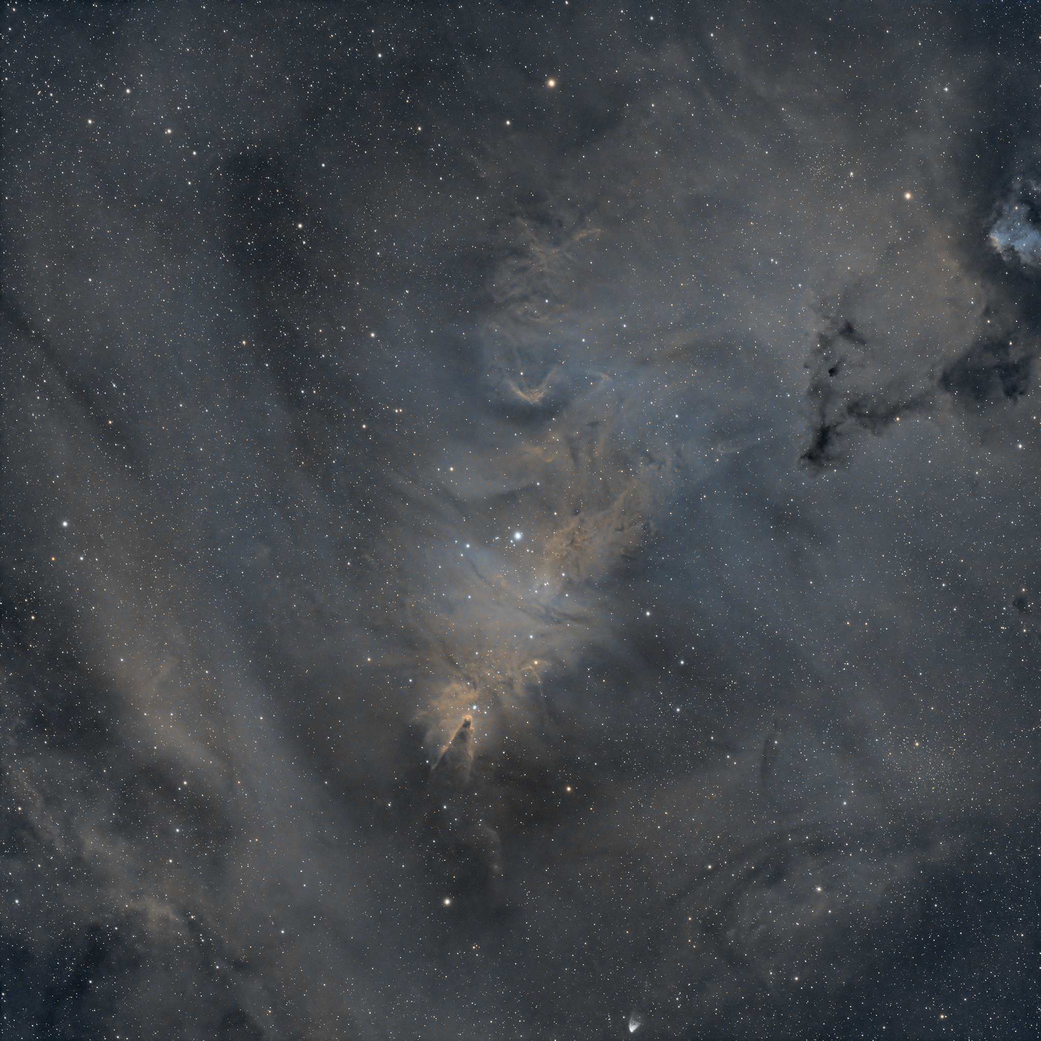 SHO Image with the green removed with the modified SCNR process from James Lamb.