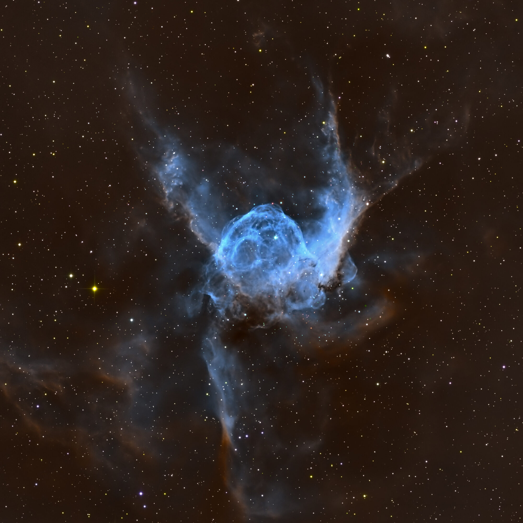 Thor's Helmet (NGC 2359), data provided by Telescope.Live, processing by me.
