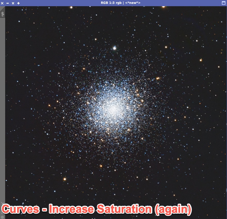 Final image showing the last step of adding a bit more saturation to make the image pop.